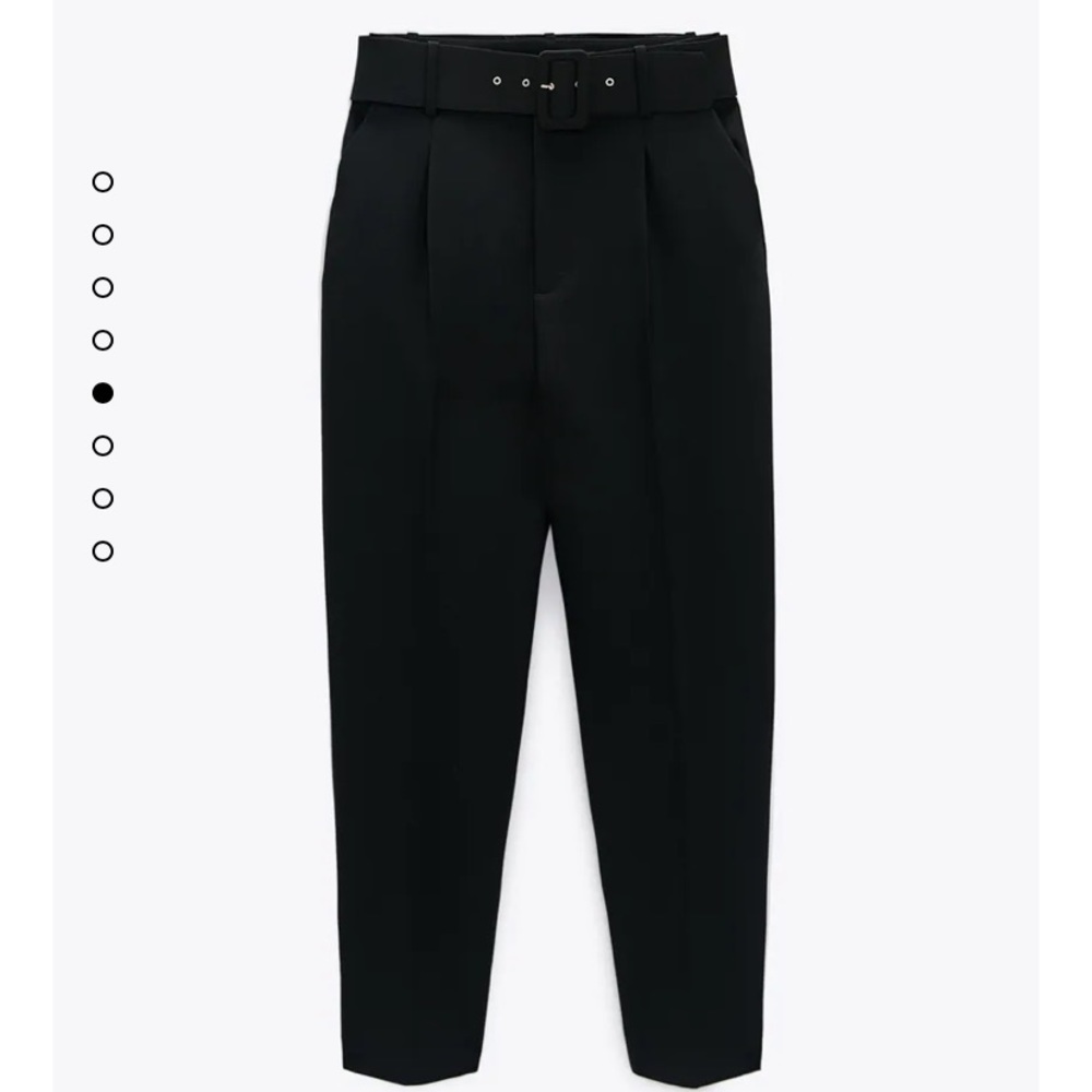 NWT Zara High waist belted trousers